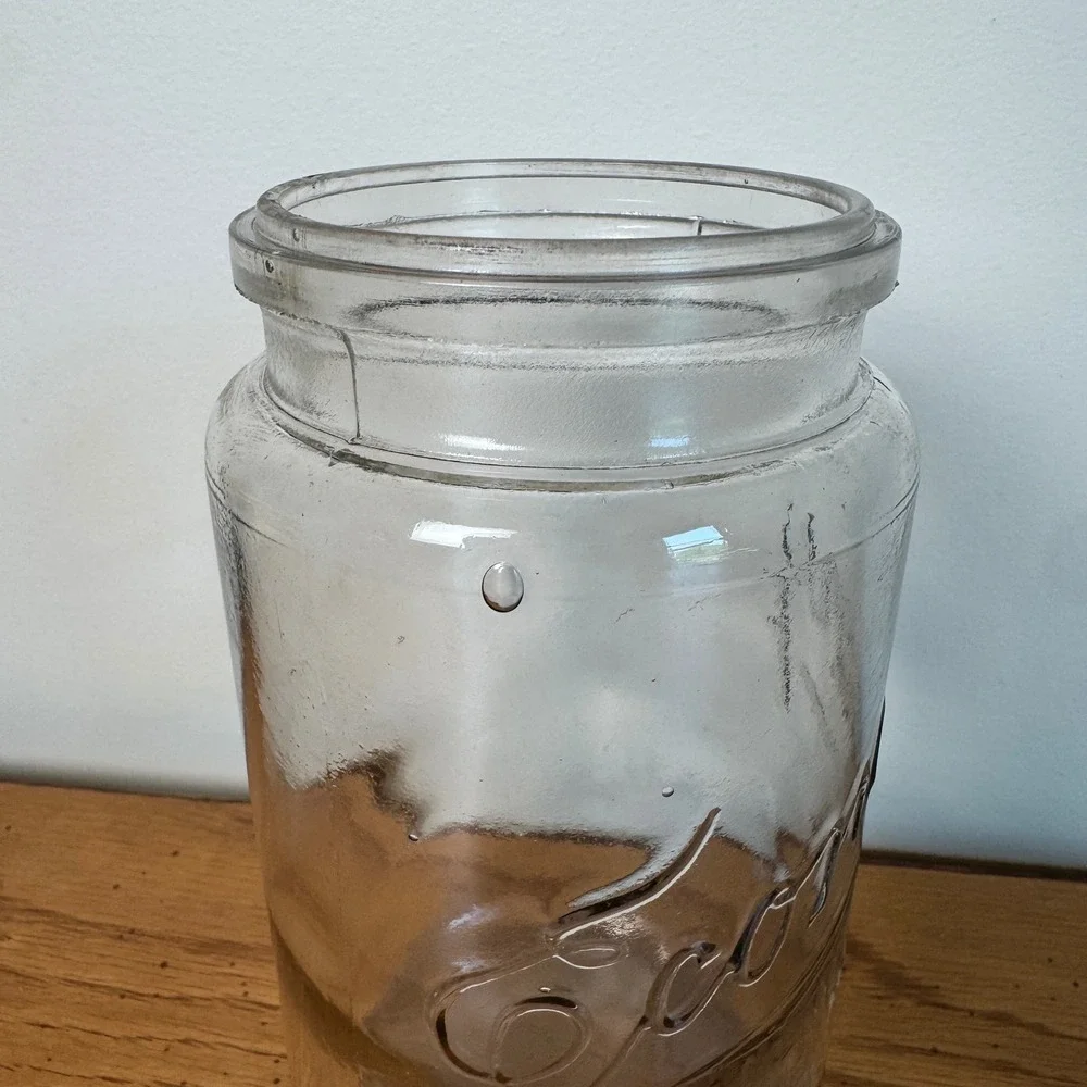 Vintage Kerr Economy Glass Jar Trade Mark Clear Antique Storage‎ Jar